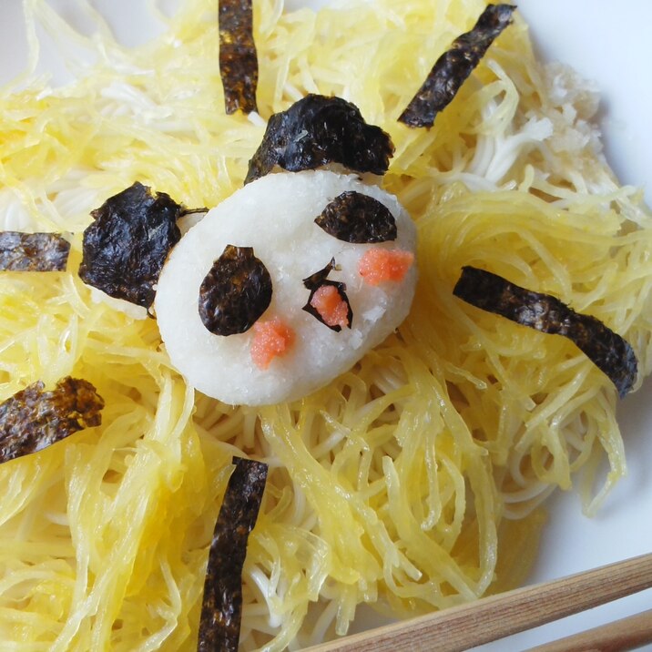 お買いものパンダがニコリ!おろしそうめん